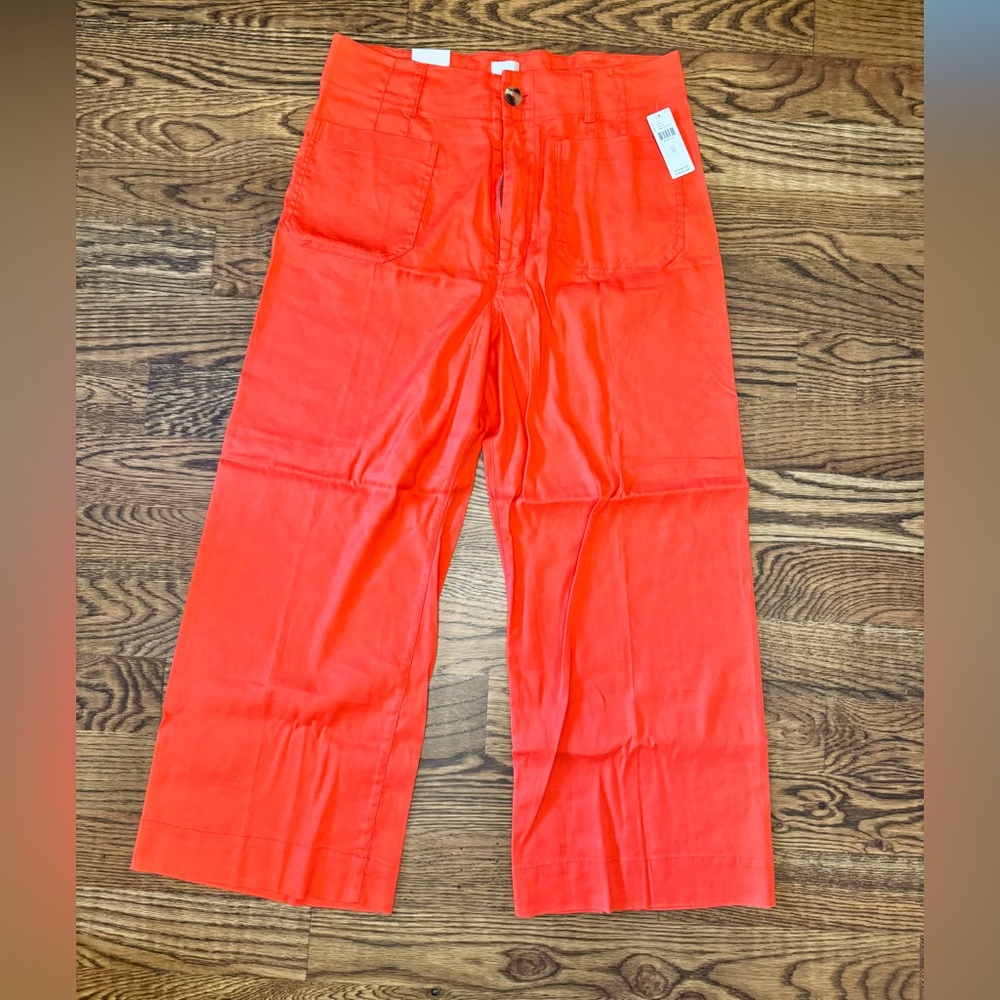 Brand New!The Colette Linen blend cropped wide leg pants by Maeve